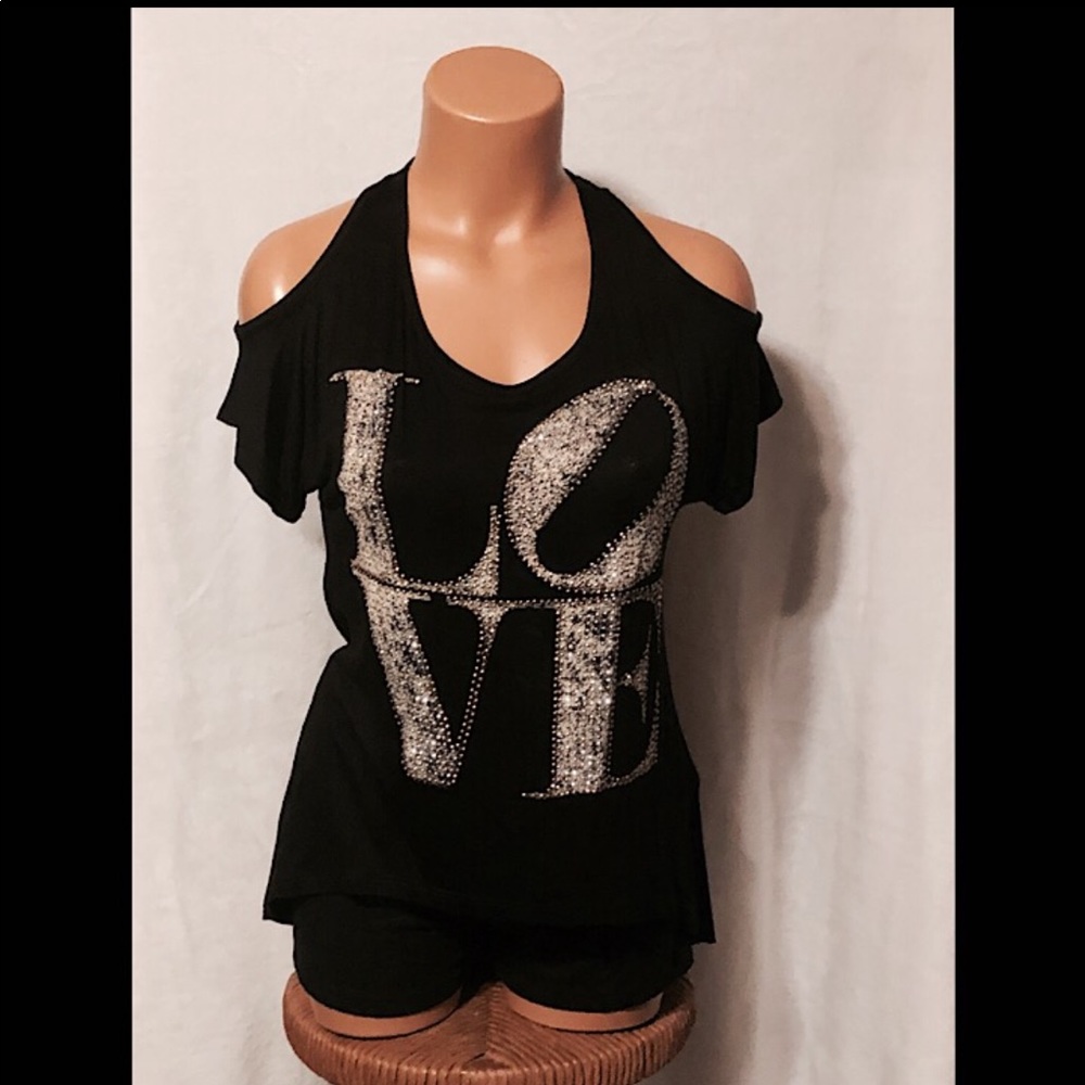 Ocasion Love Shirt with lots of bling.